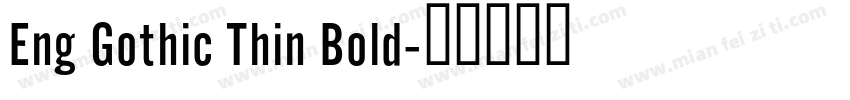 Eng Gothic Thin Bold字体转换